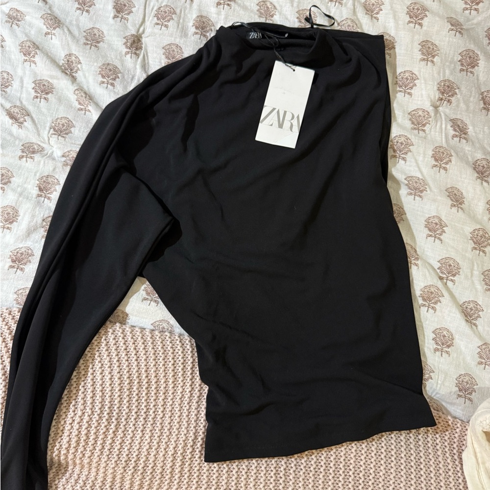Zara Black Long Sleeve Top